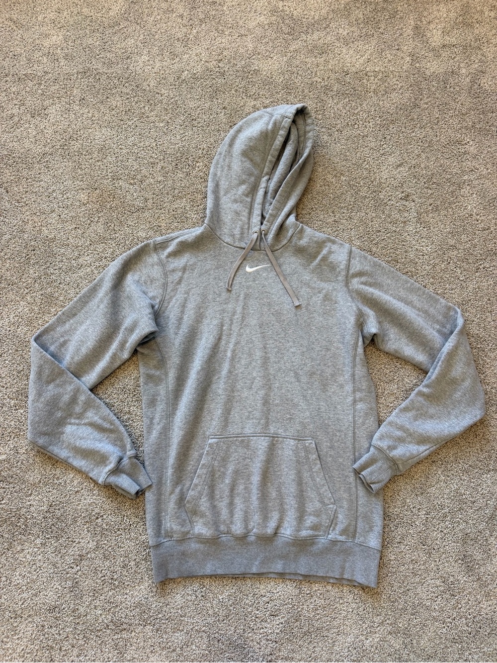 Men’s Nike Center Swoosh Gray Pullover Hoodie- Size MT